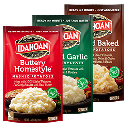 Get $1.00 cash back when you buy two (2) Idahoan 4oz Flavored Mashed