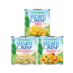 Get $1.00 cash back on two (2) Green Giant SteamCrisp Corn 11oz products